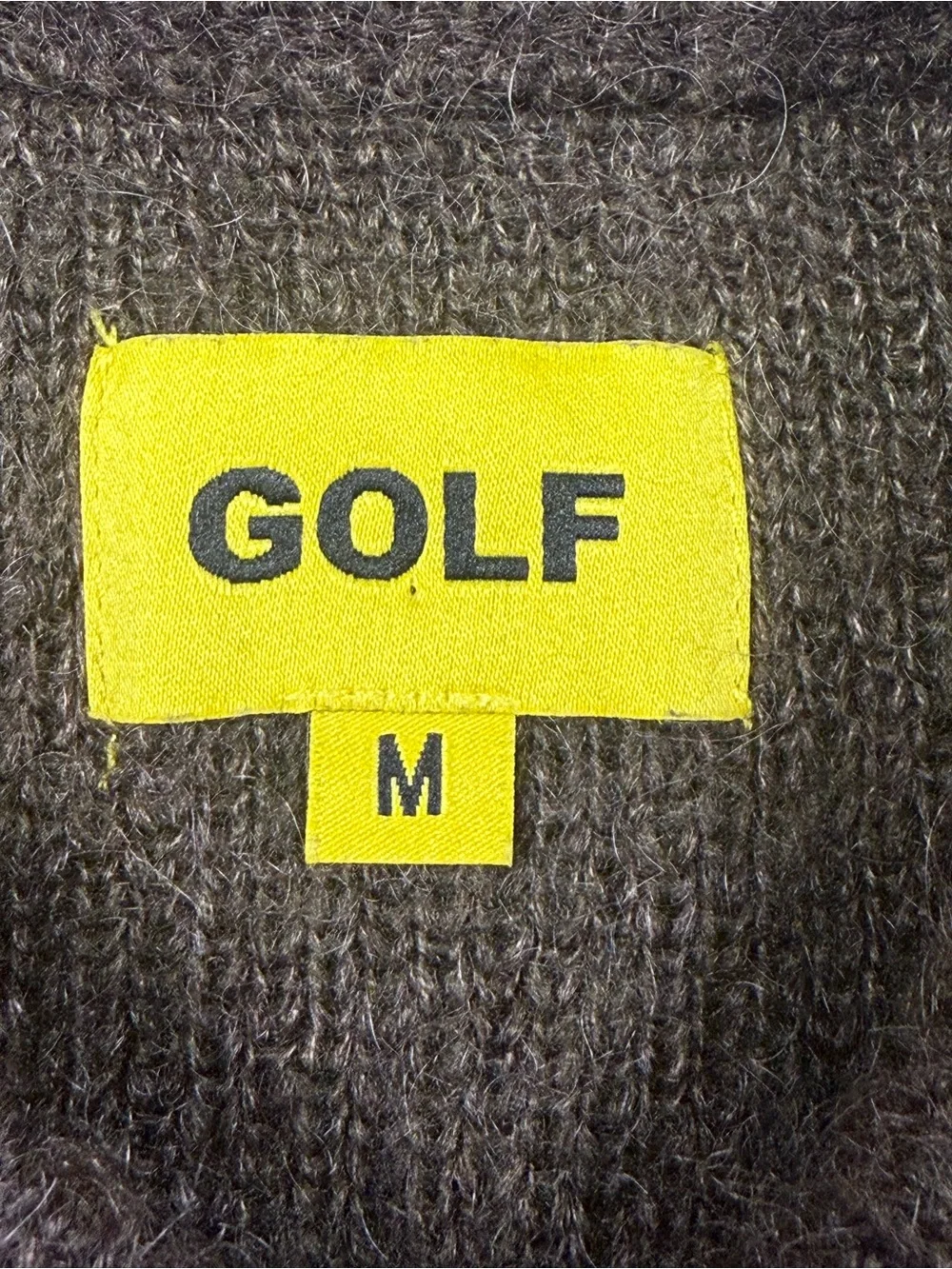 EUC Golf Wang Stab Mohair Brown Crewneck Sweater with White GOLF Logo - M